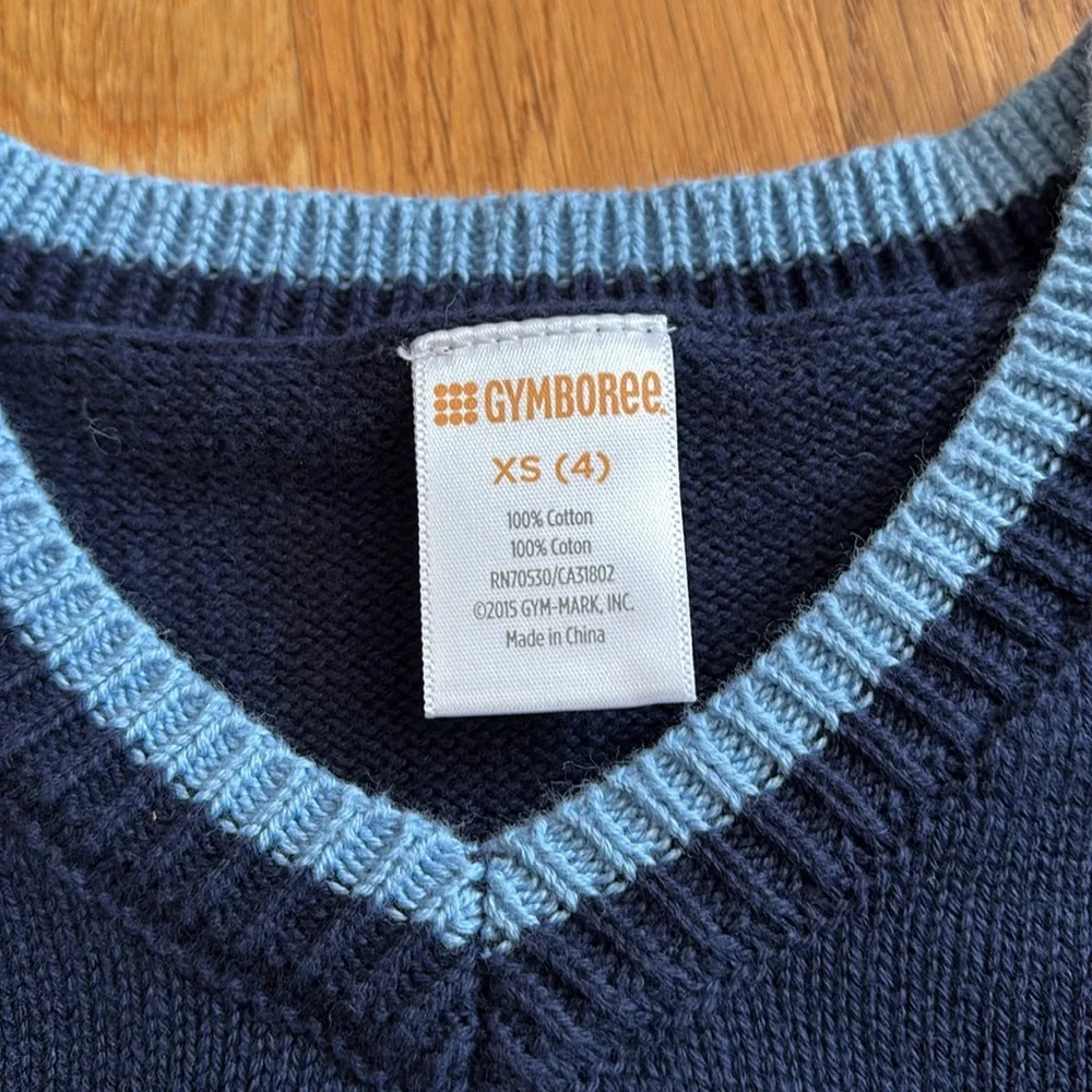 Size 4/XS Gymboree Blue Sweater Vest